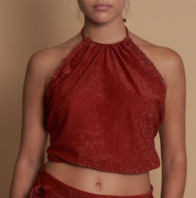 TOP- SOLAL- Terracotta lurex 