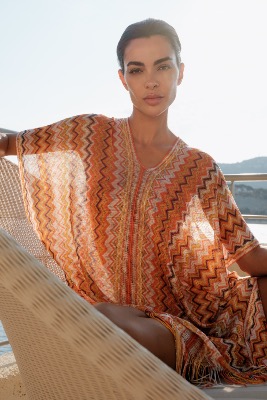 Kaftan- JOIE -Orange violet 